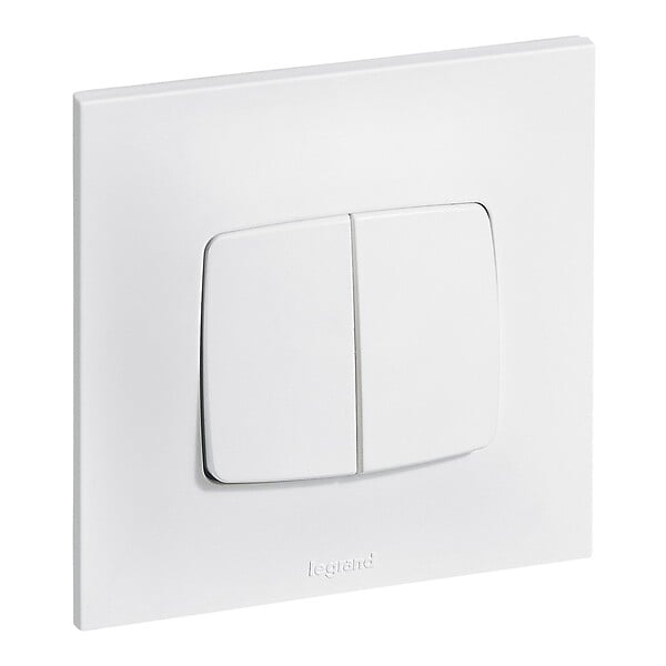 LEGRAND - Double interrupteur va-et-vient Neptune 10A - Blanc - large