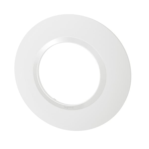 LEGRAND - Plaque ronde Dooxie 1 poste - Thermoplastique - Blanc - Diam.100 mm - large