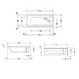 DURAVIT - Baignoire acrylique D-Code Duravit - Rectangulaire - 1700 x 750mm - Sur pieds - A encastrer - Blanc - vignette