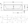 DURAVIT - Baignoire acrylique D-Code Duravit - Rectangulaire - 1800 x 800mm - Sur pieds - A encastrer - Blanc - vignette