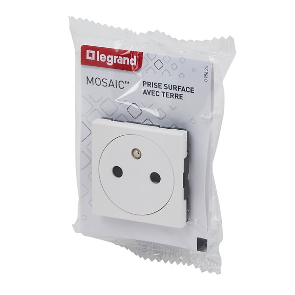 LEGRAND - Prise de courant Surface Mosaic 2 modules - blanc - large