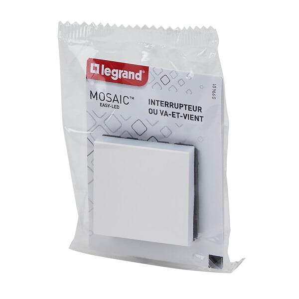LEGRAND - Interrupteur va-et-vient Mosaic Easy-Led Blanc 10A - large