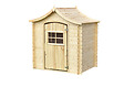 TIMBELA - Timbela M550-1 Maison en bois pour enfants SANS PLANCHER - 112x146xH152cm / 1.1m2 - vignette