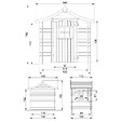 TIMBELA - Timbela M550-1 Maison en bois pour enfants SANS PLANCHER - 112x146xH152cm / 1.1m2 - vignette