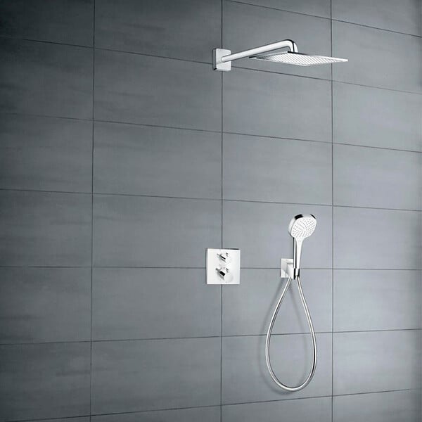HANSGROHE - Pack douche de tête et douchette Crometta E Hansgrohe - Avec mitigeur thermostatique - large