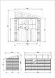 TIMBELA - TIMBELA M340+M340G Abri de Jardin en Bois Naturel (sans paroi latérale) PLUS LES PLANCHERS IMPRÉGNÉ- H243xl216xL416 cm/8 m2 - vignette