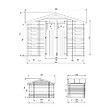 TIMBELA - Abri de jardin en bois et range bûches AVEC SOL TRAITÉ I206xL328xH218 cm/ 5,41 m2 - M391+M391G - vignette