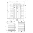 TIMBELA - TIMBELA M369+M369G Abri de jardin en bois AVEC SOL TRAITÉ - I236xL226xH218 cm / 4.33 m2 - vignette