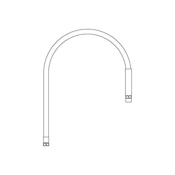 DELABIE - Flexible cuisine qualité alimentaire FF1/2" blanc L.1,20 m - large