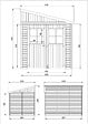 TIMBELA - TIMBELA M339A  Abri de Jardin en Bois Naturel (avec paroi latérale) -H244xl218xL318 cm/6 m2 - vignette