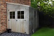 TIMBELA - TIMBELA M339A  Abri de Jardin en Bois Naturel (avec paroi latérale) -H244xl218xL318 cm/6 m2 - vignette