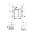 TIMBELA - Abri de jardin en bois - porte verrouillable de haute qualité - I216xL206xH218 cm/3.53 m2 - M343F - vignette