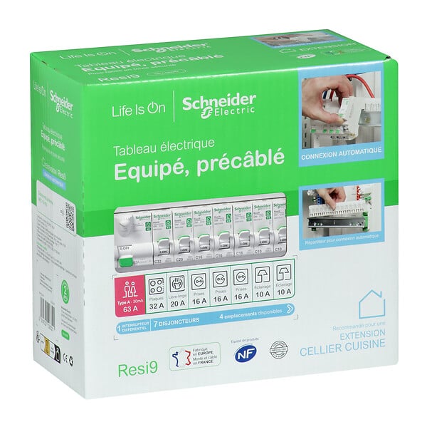 SCHNEIDER ELECTRIC - Tableau électrique extension pré équipé Resi9 1 rangée - large