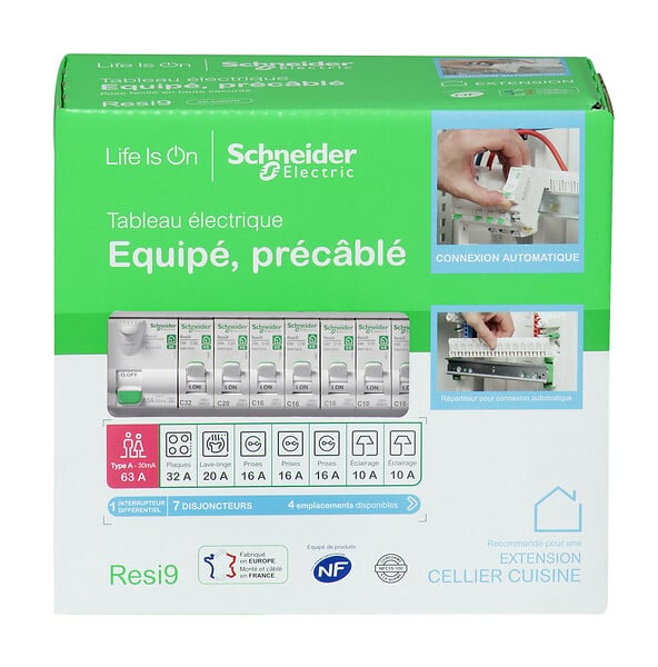 SCHNEIDER ELECTRIC - Tableau électrique extension pré équipé Resi9 1 rangée - large