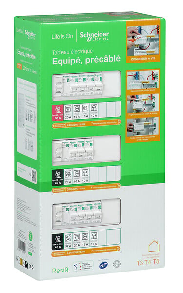 SCHNEIDER ELECTRIC - Tableau électrique Resi9 - 3 rangées 39 modules - Blanc - large
