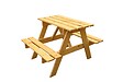 TIMBELA - TIMBELA M012-1 Table Enfant en bois  81x60xH50 cm - vignette