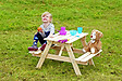 TIMBELA - TIMBELA M012-1 Table Enfant en bois  81x60xH50 cm - vignette