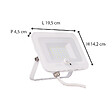 VOLTMAN - Projecteur plat + détecteur de mouvement IP65 3000lm - Blanc - Voltman - vignette