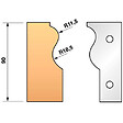 LEMAN - Jeu de 2 fers profilés N°303 pour porte-outils Ht.90 mm Leman - vignette