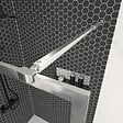 AURLANE - Paroi de Douche 120x200 cm - Cadre et Bras Aluminium Chrome - CHROMED CONTOURING - vignette