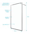 AURLANE - Paroi de Douche 120x200 cm - Cadre et Bras Aluminium Chrome - CHROMED CONTOURING - vignette