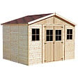 TIMBELA - Bardeaux bitumineux Hexagonal Rock H-RED - 3m², couleur rouge - bitume toiture - vignette