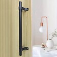 SECURY-T - Poignée de porte coulissante - Type atelier - 140 mm - Gris foncé - vignette