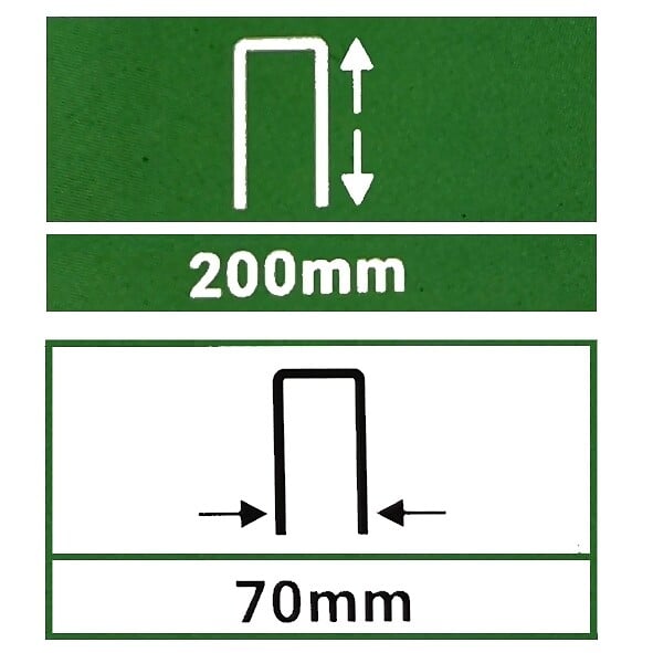 GT GARDEN - Lot de 50 piquets de fixation pour jardin en acier galvanisé - 70 x 200 mm - large