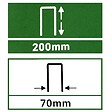 GT GARDEN - Lot de 50 piquets de fixation pour jardin en acier galvanisé - 70 x 200 mm - vignette