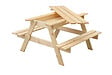 TIMBELA - TIMBELA M010-1 Table Enfant pour Le Jardin avec bac à sable - 90x90xH50 cm - vignette