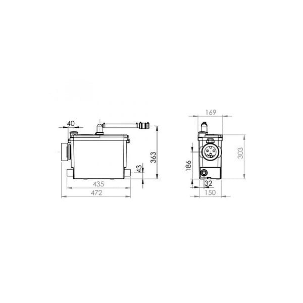 SFA - Broyeur WC Sanipack Pro UP SFA  PA2UPSTD - large