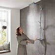 HANSGROHE - Colonne de douche Crometta E 240 Hansgrohe - 1+2 jets - Avec mitigeur thermostatique - Pour douche - vignette