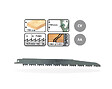 LEMAN - 5 Lame de scie Sabre / 210mm Pas 5/6,5mm Bois Brut / Elagage Leman - vignette