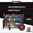 BRICK - Groupe électrogène max 3000W avec roues - 2 prises - AVR - Essence - vignette