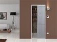 GD MENUISERIES - Porte Coulissante Athena Grise 2 Panneaux Largeur 73  + Système À Galandage - vignette
