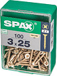 SPAXFRANCE - Vis à bois fraisée Pozidriv - 100 pièces - Diam.3xH.25mm - vignette