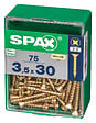 SPAXFRANCE - Vis à bois - Yellox - 75 pièces - Diam.3,5xH.30mm - vignette