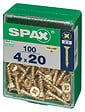 SPAXFRANCE - Vis à bois - 100 pièces - Diam.4xH.20mm - vignette