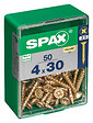 SPAXFRANCE - Vis universelle en acier - Yellox - 50 pièces - Diam.4xH.30mm - vignette