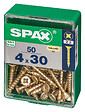 SPAXFRANCE - Vis universelle en acier - Yellox - 50 pièces - Diam.4xH.30mm - vignette