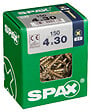 SPAXFRANCE - Vis universelle en acier SPAX Yellox - Tête fraisée PZ - 150 pièces - Diam.4xH.30mm - vignette