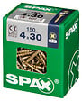 SPAXFRANCE - Vis universelle en acier SPAX Yellox - Tête fraisée PZ - 150 pièces - Diam.4xH.30mm - vignette