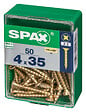 SPAXFRANCE - Vis à bois - Tête fraisée - Yellox - 50 pièces - Diam.4xH.35mm - vignette