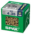 SPAXFRANCE - Vis à bois - Tête fraisée PZ - Yellox - 400 pièces - Diam.4xH.35mm - vignette
