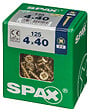 SPAXFRANCE - Vis à bois SPAX - Tête fraisée - Yellox - 125 pièces - Diam.4xH.40mm - vignette