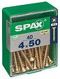 SPAXFRANCE - Vis universelle SPAX - Tête fraisée PZ - 40 pièces - Diam.4xH.50mm - vignette