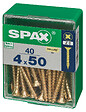 SPAXFRANCE - Vis universelle SPAX - Tête fraisée PZ - 40 pièces - Diam.4xH.50mm - vignette