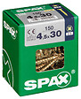 SPAXFRANCE - Vis à bois - Tête fraisée - Yellox - 150 pièces - Diam.4,5xH.30mm - vignette