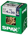 SPAXFRANCE - Vis à bois - Tête fraisée - Yellox - 150 pièces - Diam.4,5xH.30mm - vignette