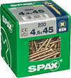 SPAXFRANCE - Vis à bois Yellox - Tête fraisée PZ - 200 pièces - Diam.4,5xH.45mm - vignette